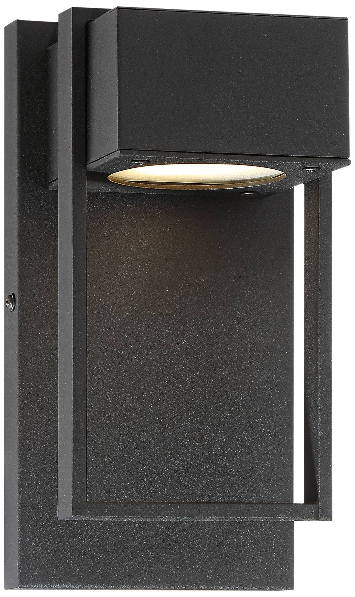 Possini Euro Design Pavel Modern Wall Sconce - Textured Black Hardwired 9.5