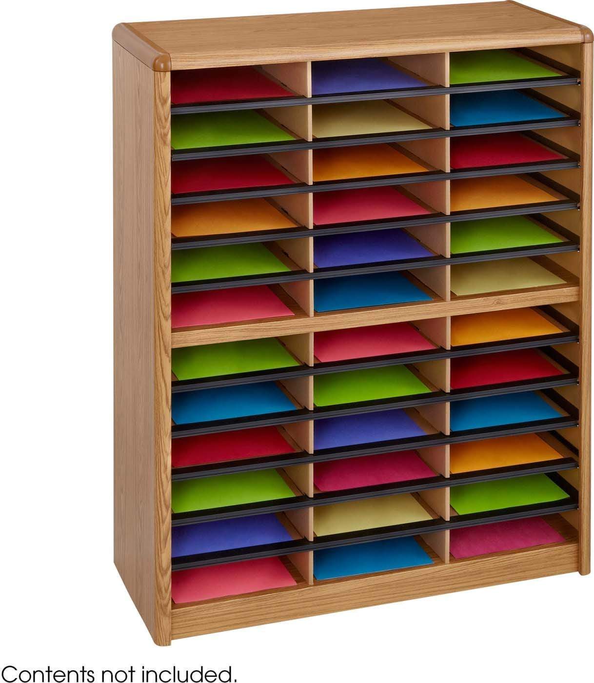Value Sorter® 36 Compartment Literature Organizer - Black [7121BL] | Perfect for Office, Classroom & Home Organization | File Sorter, Mail Sorter & Document Organizer