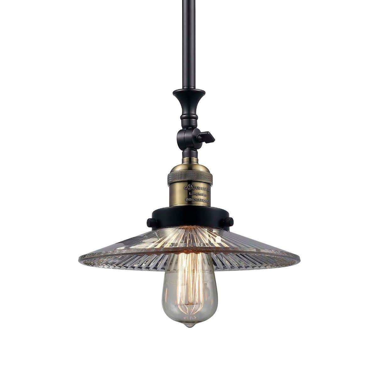 Innovations 206-BAB-G2 1-Light Mini Pendant Light Fixture in Black Antique Brass Finish - Perfect for Kitchen Island, Dining Room, or Entryway Lighting