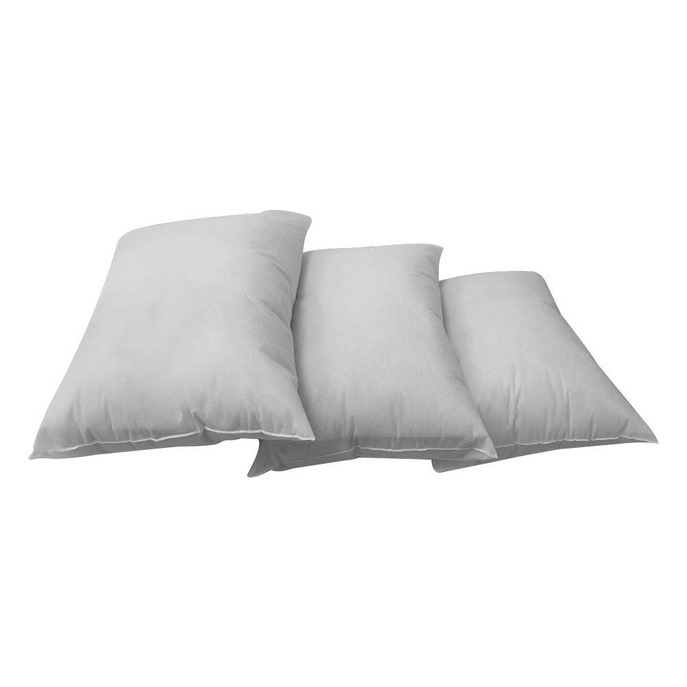 Prolinemax Style3 6-Piece Twin-XL Size Mattress Bolster Back Rest Pillows Set - Polyester Fiberfill Insert Only | Perfect for Bed Reading, Lounge Relaxation & Back Support