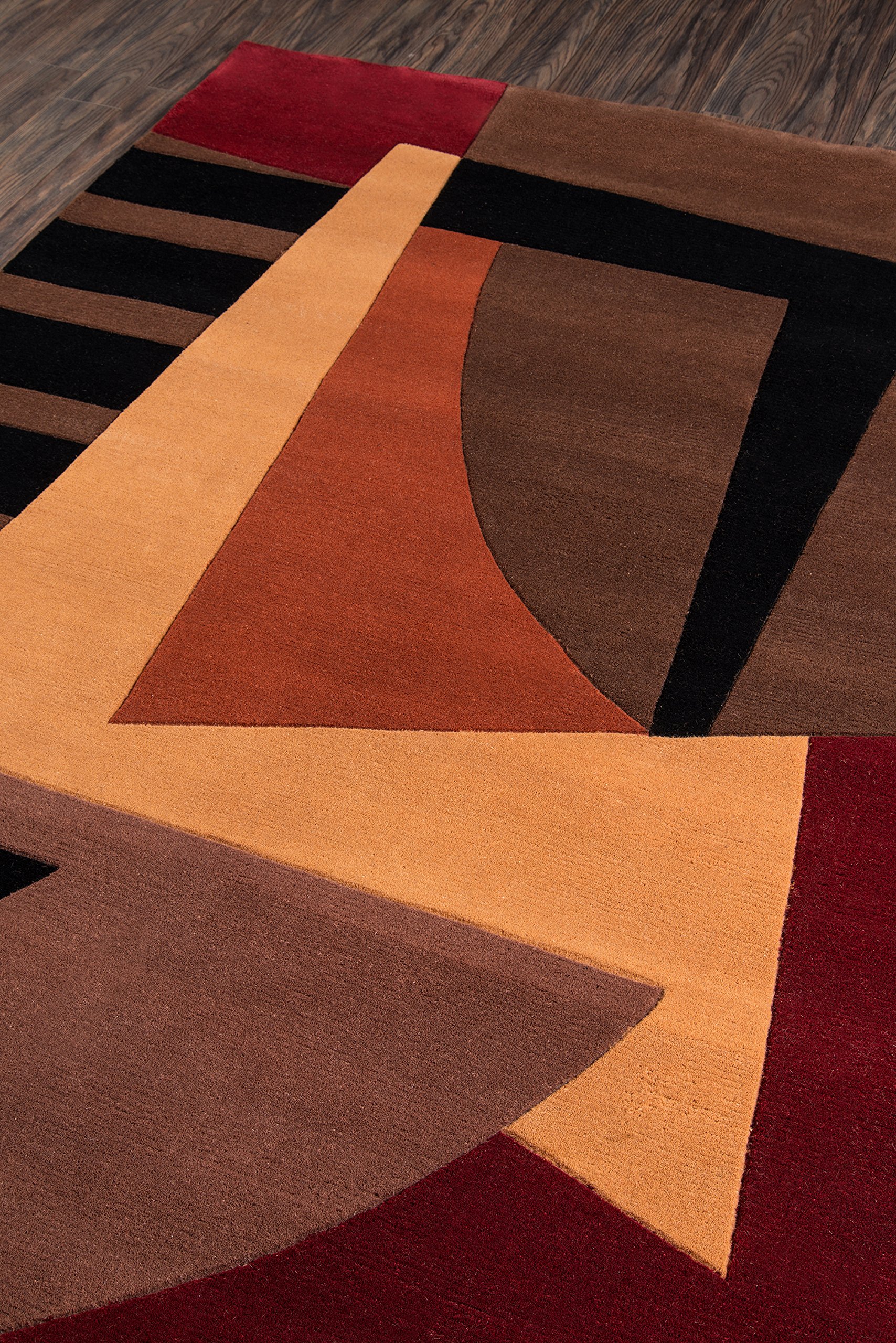 Handmade 100% Wool Momeni New Wave Collection Contemporary Area Rug - 5'3