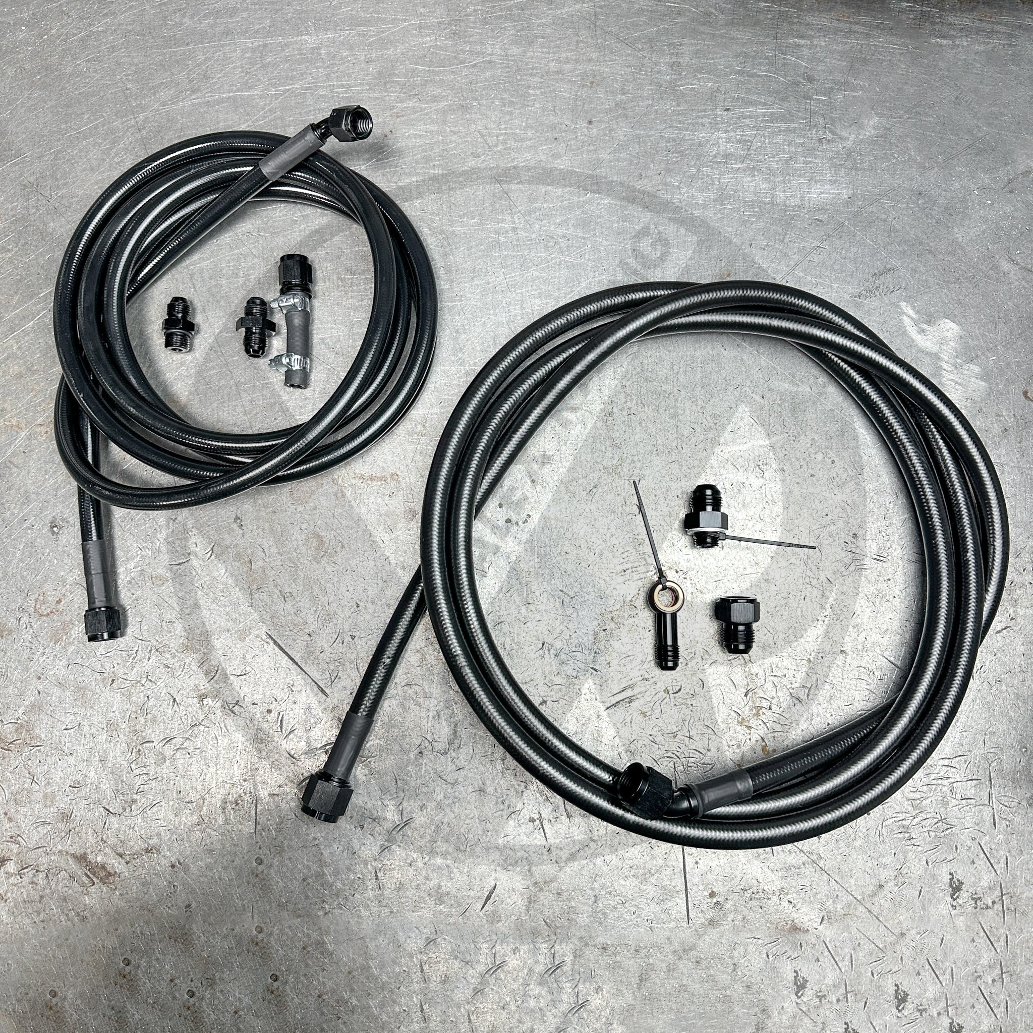 94-95 Acura Integra E85 Compatible Stainless Steel Fuel Lines Kit - 10AN Feed & 6AN Return (Black) - Performance Upgrade for Turbocharged & High HP Builds