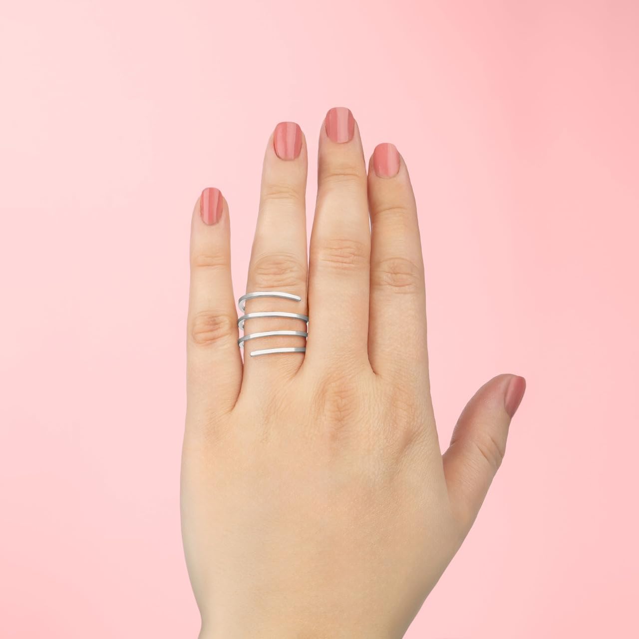Square Bypass Ring - Adjustable Twisted Band in Sterling Silver, 14K Gold or Rose Gold | Double Square Bypass Wedding Ring for Women | Perfect for Engagement, Anniversary & Everyday Wear