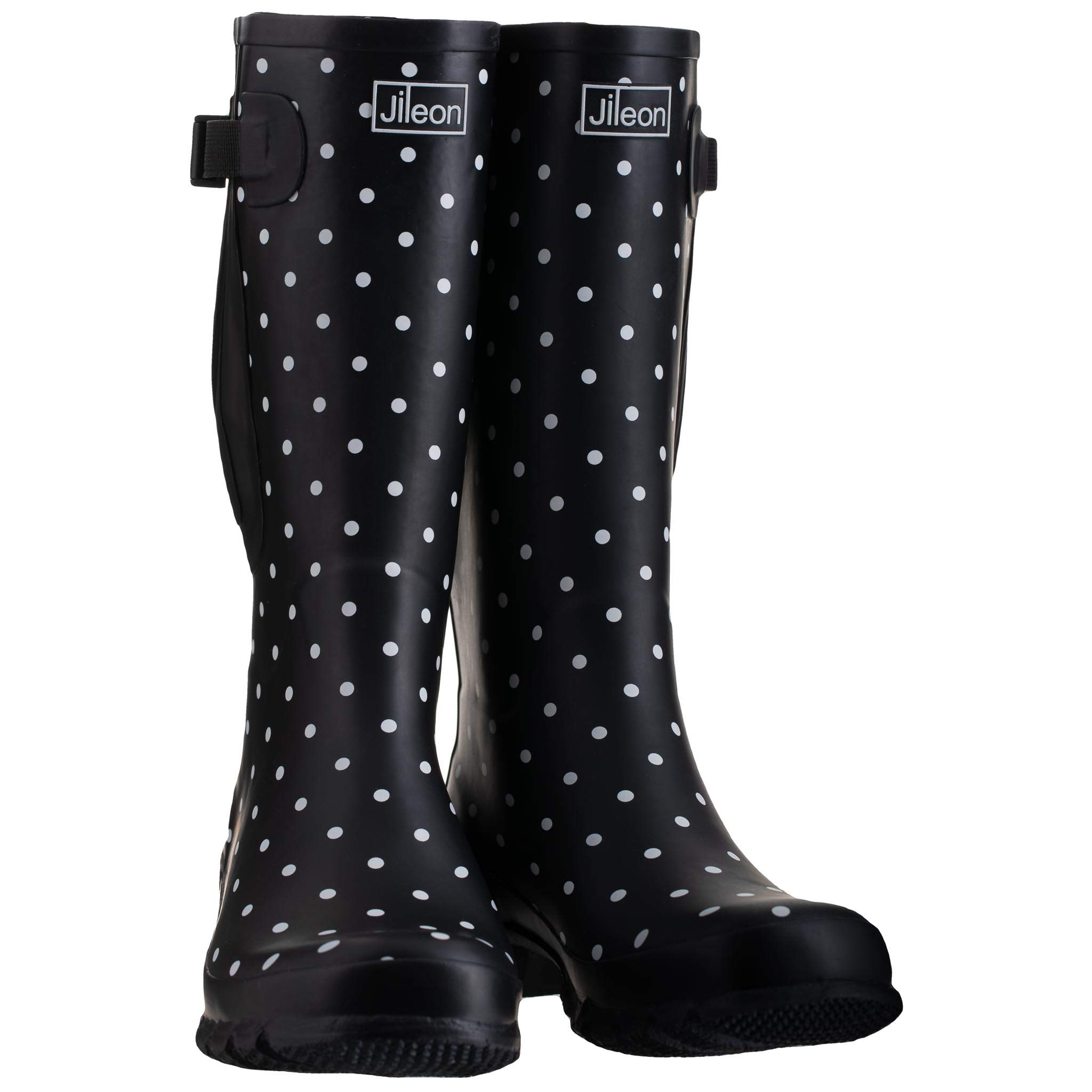 Jileon Women's Wide Calf Rain Boots - Waterproof Rubber Boots for Wide Calves up to 19