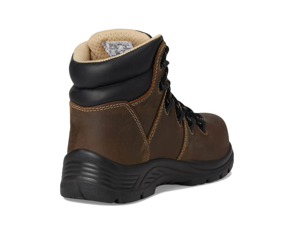Framer Women's Insulated Composite Toe Work Boots - Puncture Resistant Safety Shoes for Construction & Outdoor Work - Brown Leather Boots for Electricians, Warehouse & Heavy Duty Jobs