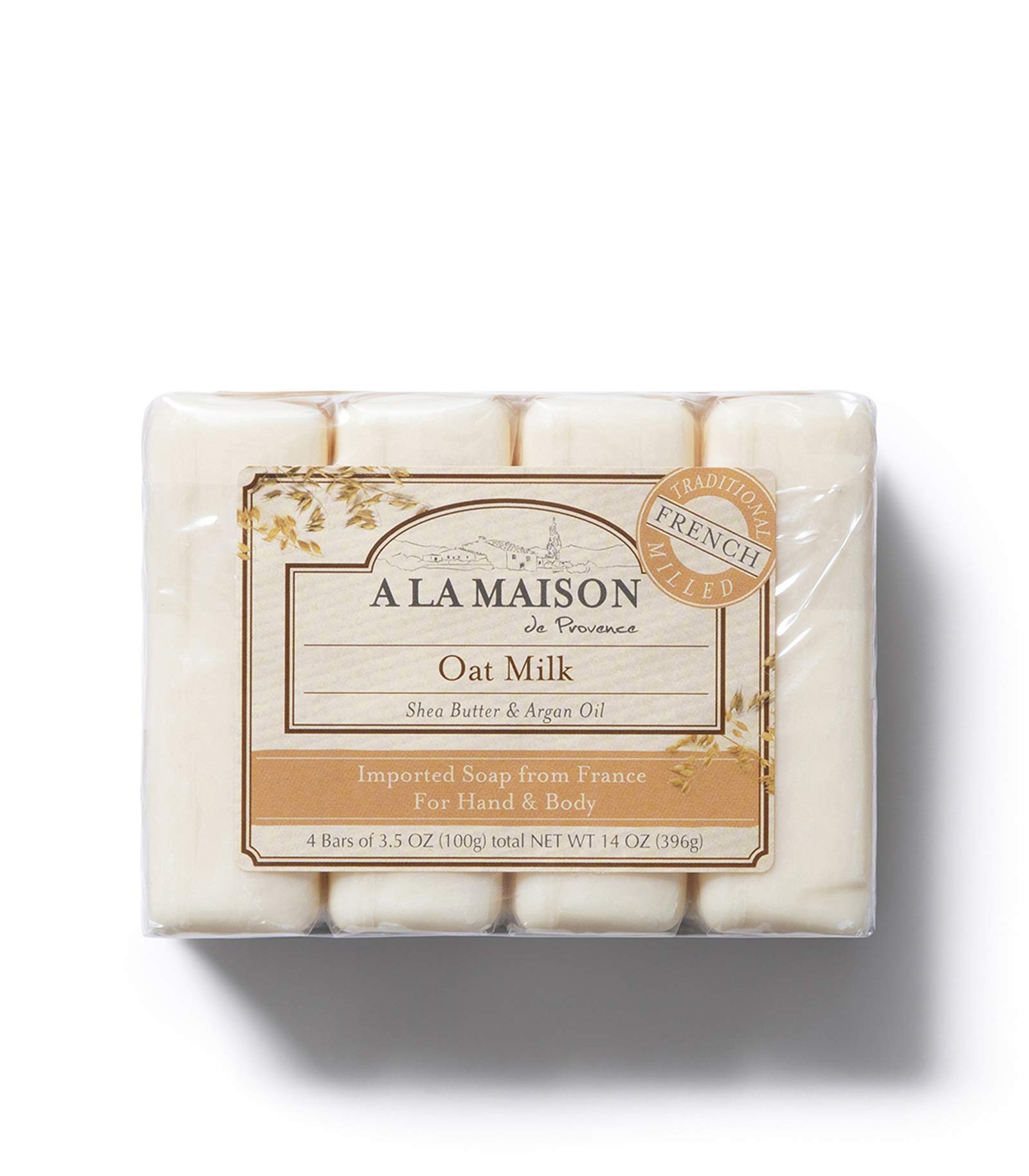 A LA MAISON Oat Milk Bar Soap - Triple French Milled Natural Moisturizing Hand Soap Bar (12 Bars, 3.5 oz Each) - Gentle Cleansing for Dry Skin, Perfect for Bath, Shower & Gift Giving