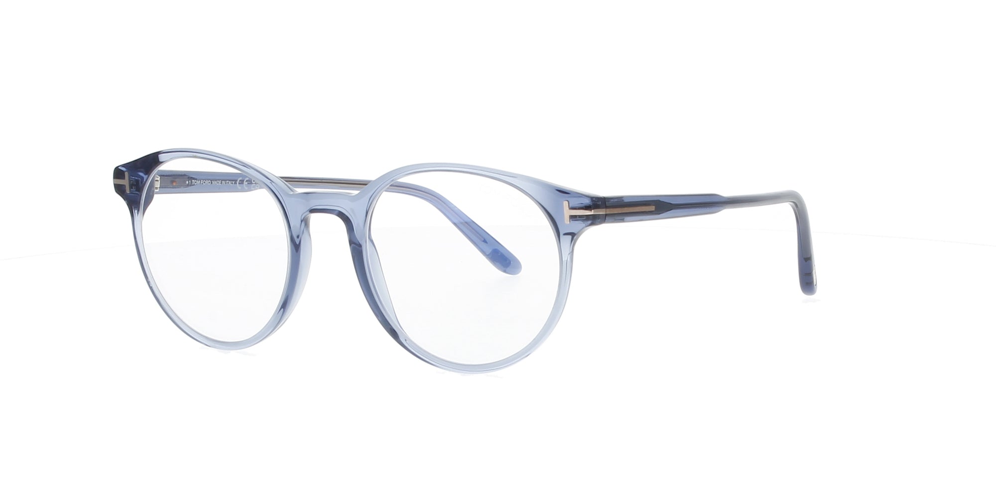 Tom Ford Round Eyeglass Frames - Crystal Blue Acetate Sunglasses for Men & Women | Perfect for Fashion, Outdoor & Daily Wear