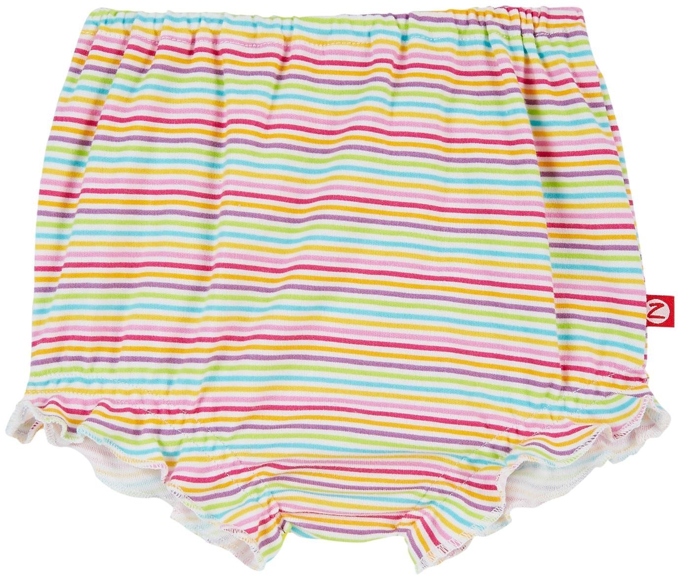 Zutano Baby Girls' Rainbow Candy Stripe Bloomer - Soft Cotton Underwear for Infants & Toddlers - Perfect for Playtime, Daycare & Photo Shoots
