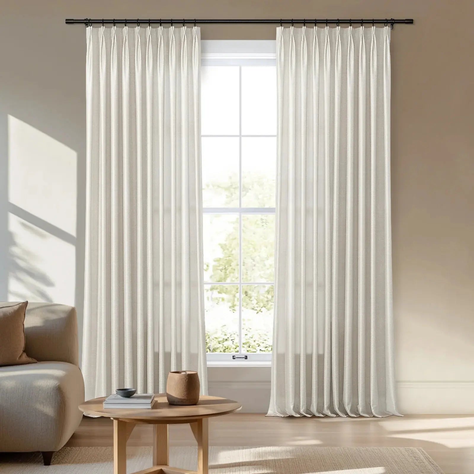 Luxury Veda Luster Cotton Velvet Pleated Curtains - Blackout Drapes for Living Room, Bedroom & Home Decor | Soft & Elegant Window Treatments for Enhanced Privacy & Light Control