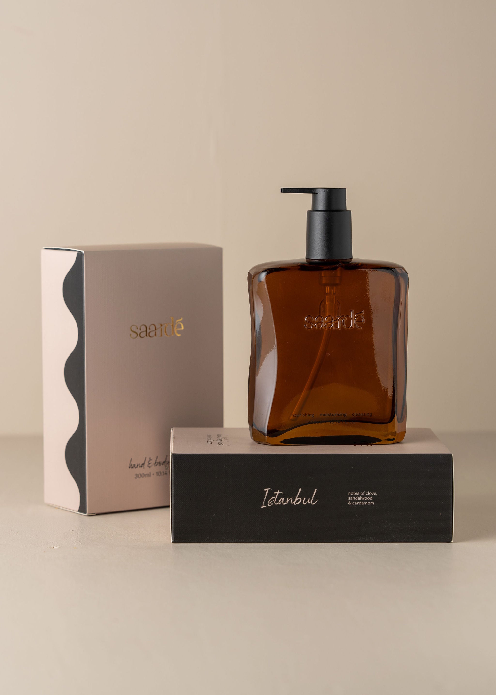 Premium Hand and Body Wash with Exotic Istanbul Amber Scent - 300ml Luxury Moisturizing Cleanser for Spa, Bath & Relaxation at Home