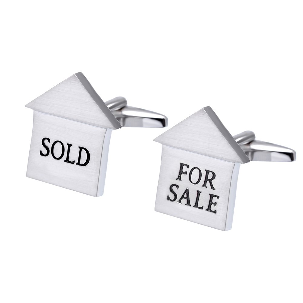Premium Men's Realtor Cufflinks Set with Elegant Gift Box - Perfect for Real Estate Professionals, Business Meetings & Formal Occasions