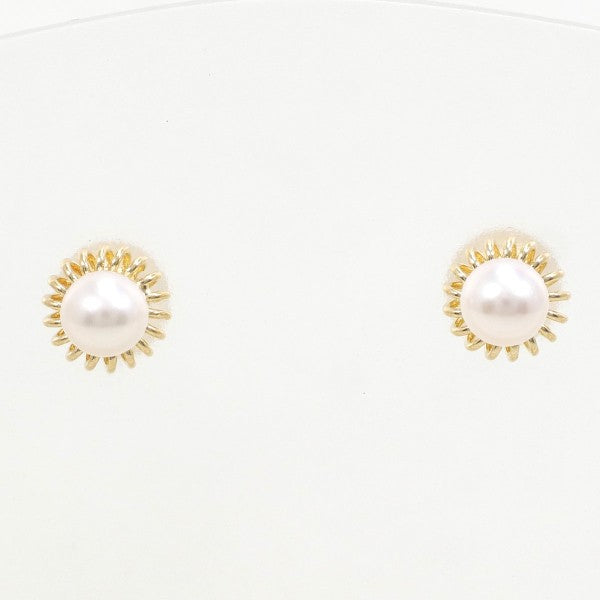 18K Yellow Gold Pearl Earrings for Women - Elegant Freshwater Pearl Stud Earrings - Perfect for Weddings, Parties & Everyday Wear