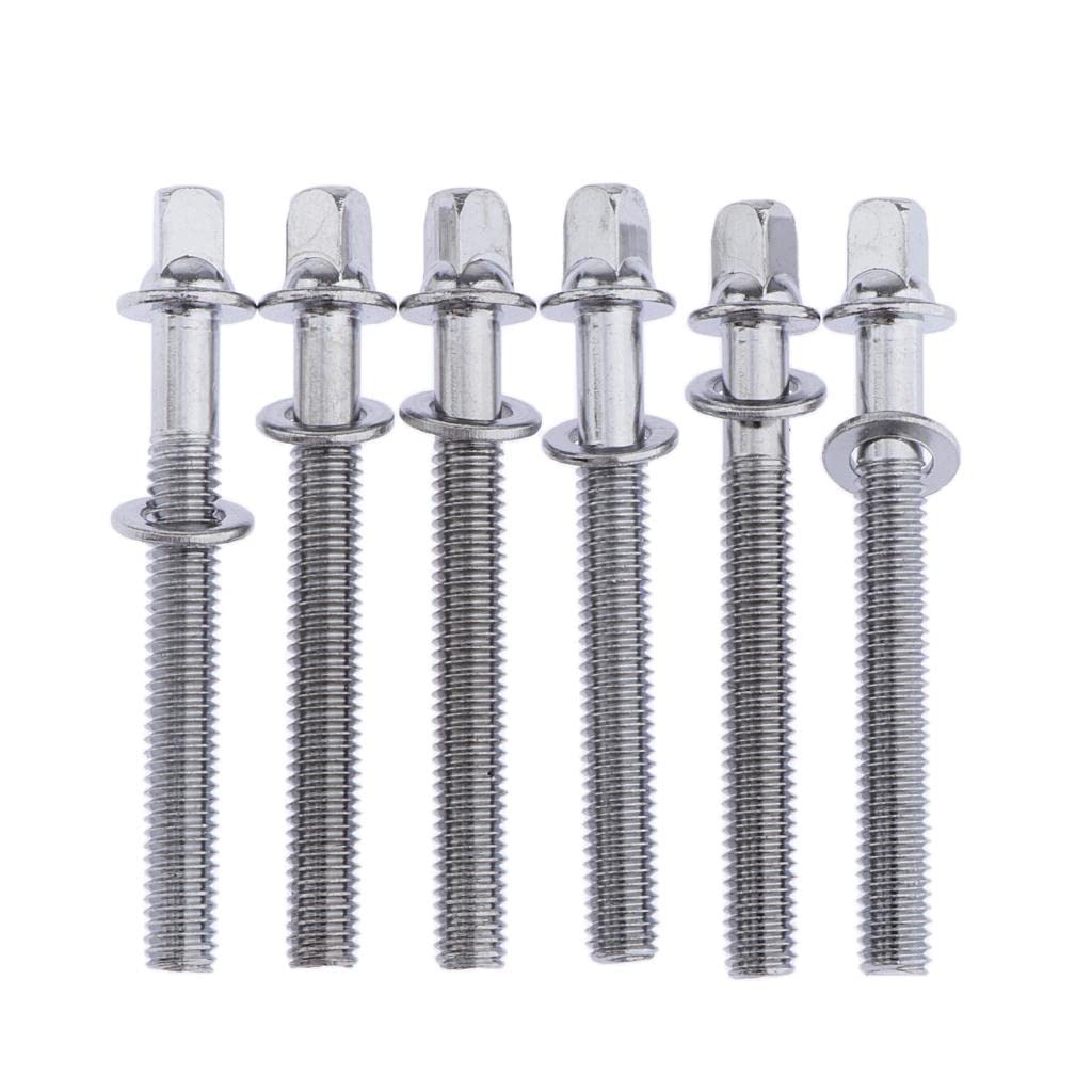 Almencla 24-Piece 60mm Drum Tension Rods for Tom Bass Drum - Premium Drum Hardware Accessories for Drummers & Percussionists - Perfect for Drum Maintenance, Tuning, and Replacement Parts