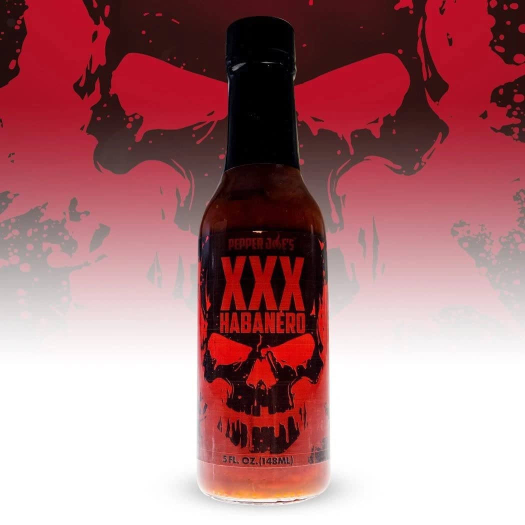 Pepper Joe’s XXX Habanero Hot Sauce – Premium Spicy Sauce with Honey, Peaches & Pineapple – Extra Fiery Habanero Heat – 5oz (2-Pack) – Perfect for Wings, Tacos, Burgers & BBQ