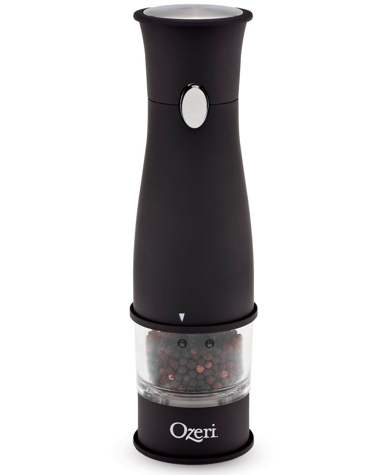 Ozeri Artesio Electric Salt and Pepper Grinder Set - BPA-Free, Rechargeable Battery, Adjustable Coarseness - Perfect for Kitchen, Dining Table & Outdoor BBQ