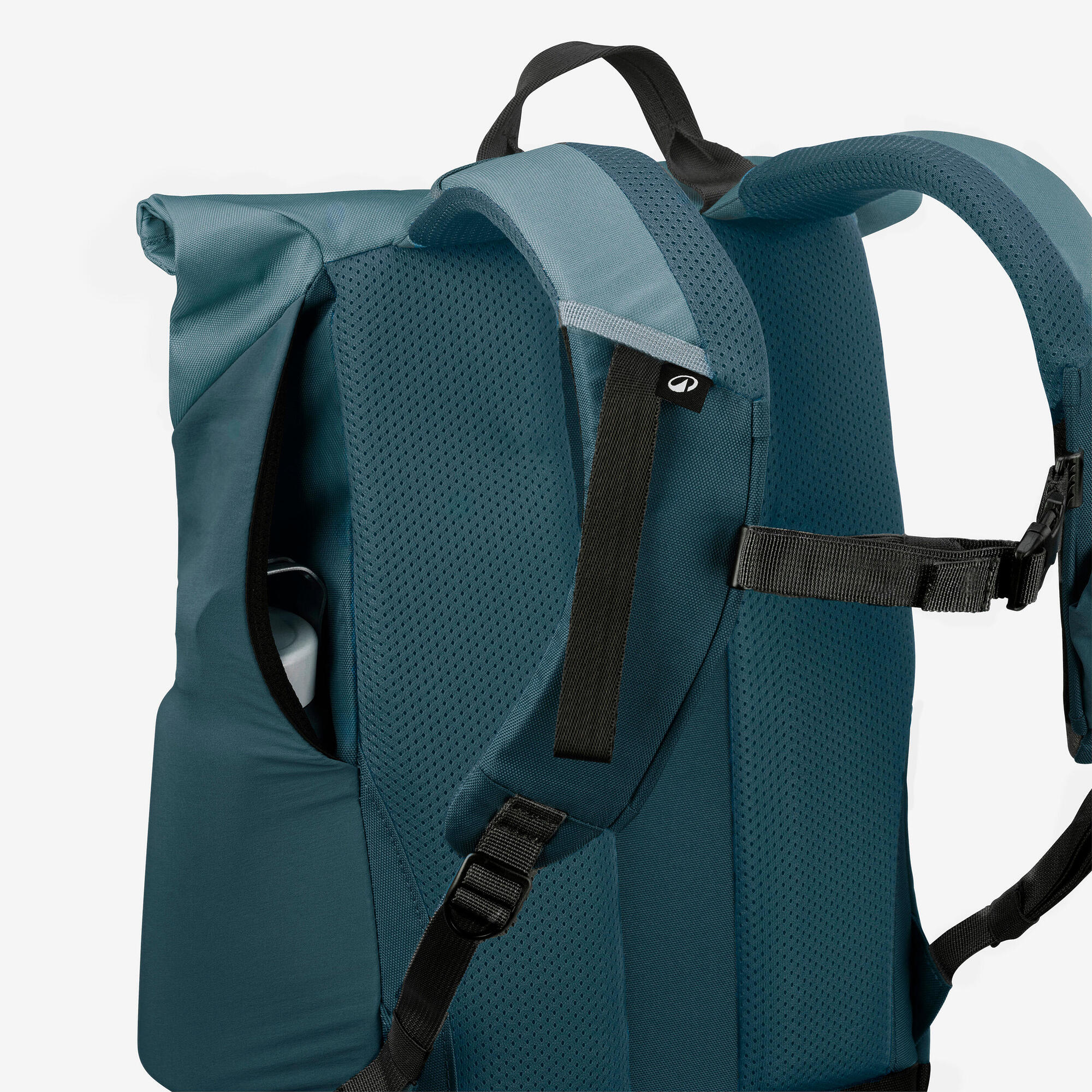 Quechua NH500 Escape 16L+4 Rolltop Hiking Backpack - Lightweight Water-Resistant Daypack for Outdoor Adventures, Camping & Travel