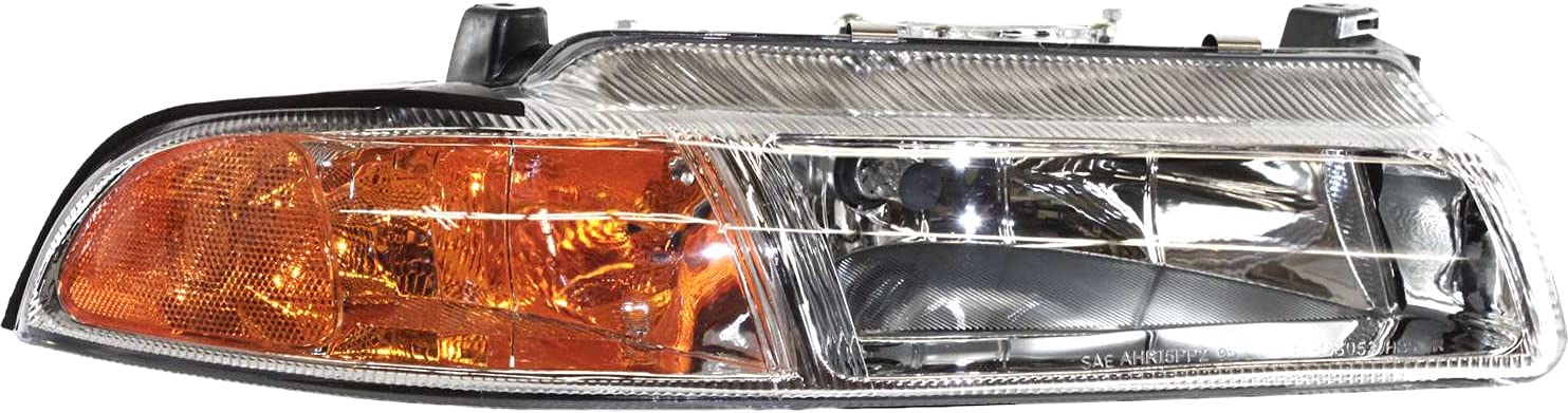 Dodge Stratus 1995-2000 Replacement Headlight Assembly - Driver & Passenger Side Halogen Headlamp with Bulbs, Fits Chrysler Cirrus, Improved Beam Pattern (Replaces #4630873AB, 4630872AB) - Perfect for Night Driving & Vehicle Restoration Projects
