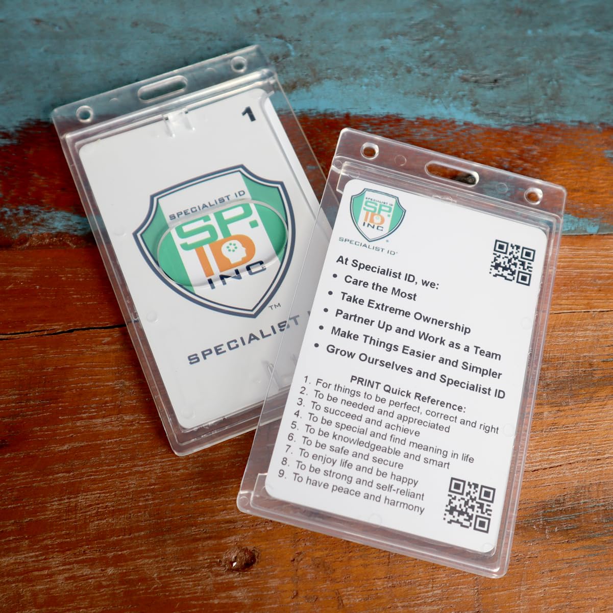 3 Pack Heavy Duty Plastic ID Badge Holder - Clear Vertical Card Protector for Work & Events