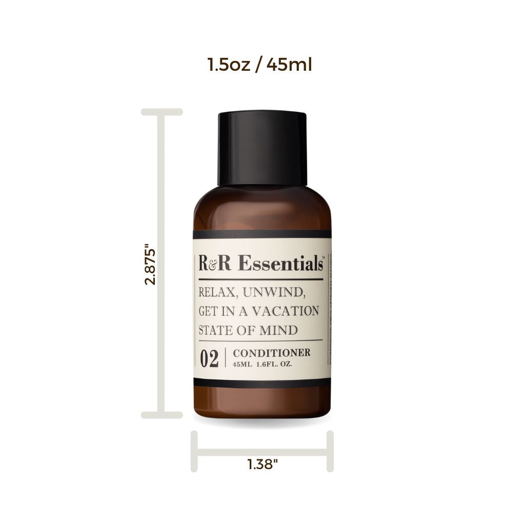 R&R Essentials Hair Conditioner - 45ml Travel Size for Soft, Smooth Hair - Perfect for On-the-Go Hydration & Salon-Quality Care at Home