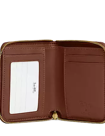 Coach Disney X Coach Small Zip Around Wallet - Signature Jacquard with Mickey Mouse Print - Perfect for Disney Fans, Everyday Use & Gift Giving