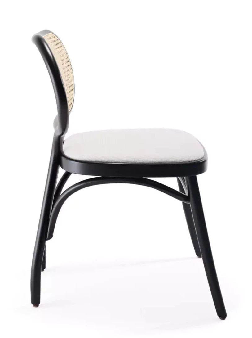 GTV Coates Bentwood Chair with Upholstered Seat - Vintage Style Wooden Dining Chair for Kitchen, Restaurant & Home Decor
