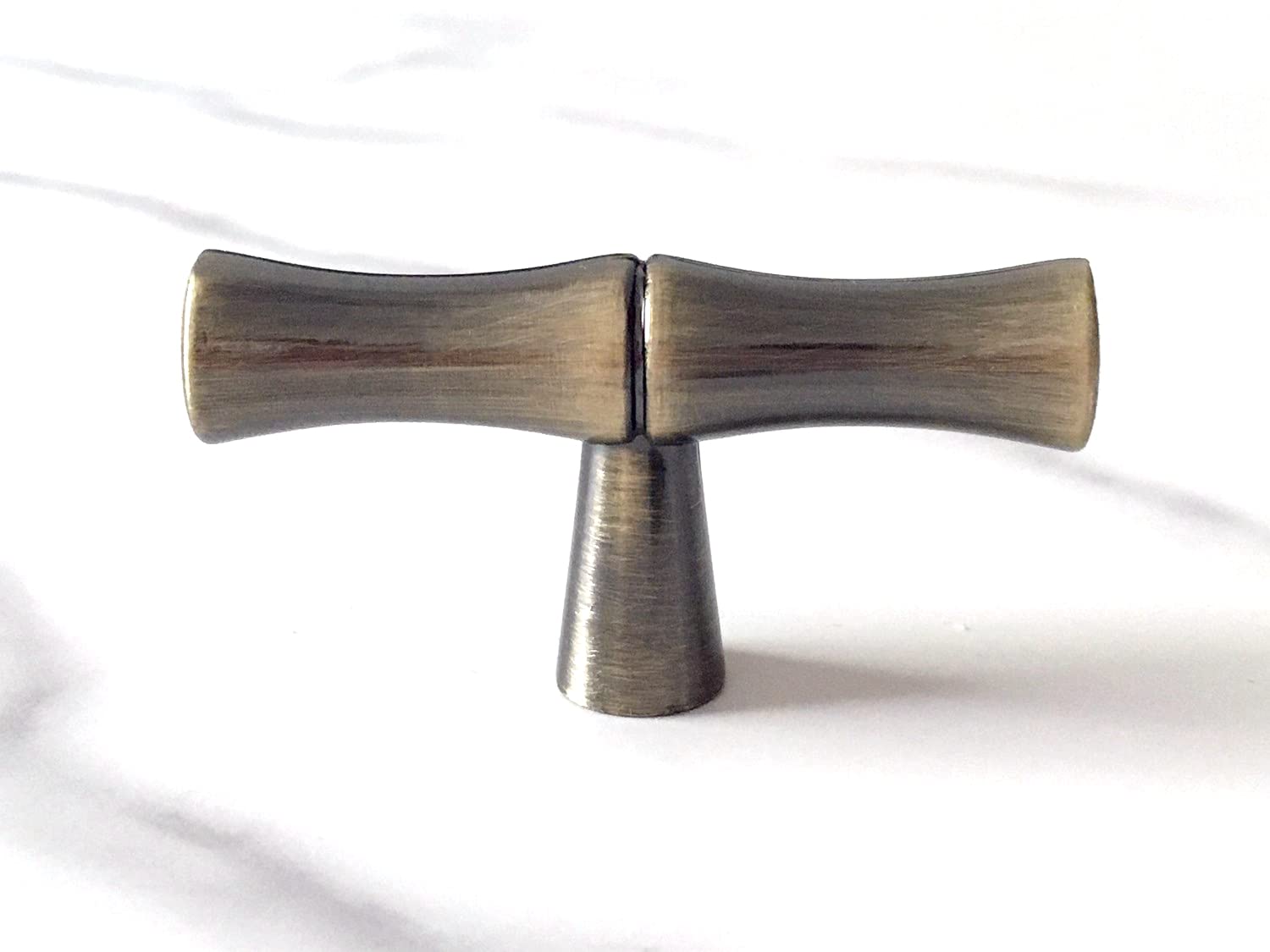 Brushed Bronze Bamboo Drawer Pulls - Cabinet Handles for Kitchen & Dresser