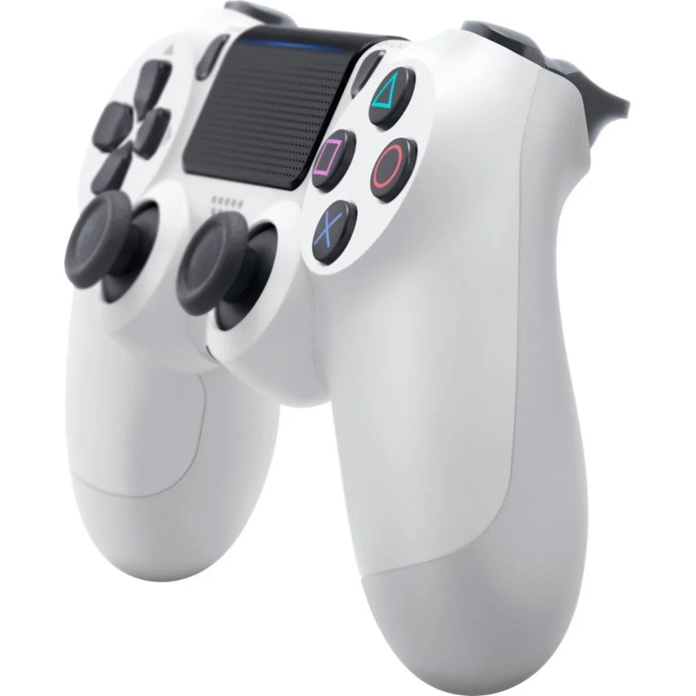 Wireless PS4 DualShock 4 Controller - Glacier White | Compatible with PlayStation 4 & PC Gaming | Ergonomic Design for Long Gaming Sessions