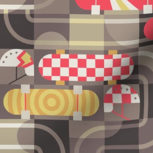 Skate Sports Boardsports Printed Minky Fabric Fat Quarter - Soft Plush Material for Sewing Baby Blankets, Quilt Backing & DIY Projects - Perfect for Nursery Decor, Gift Making & Crafting
