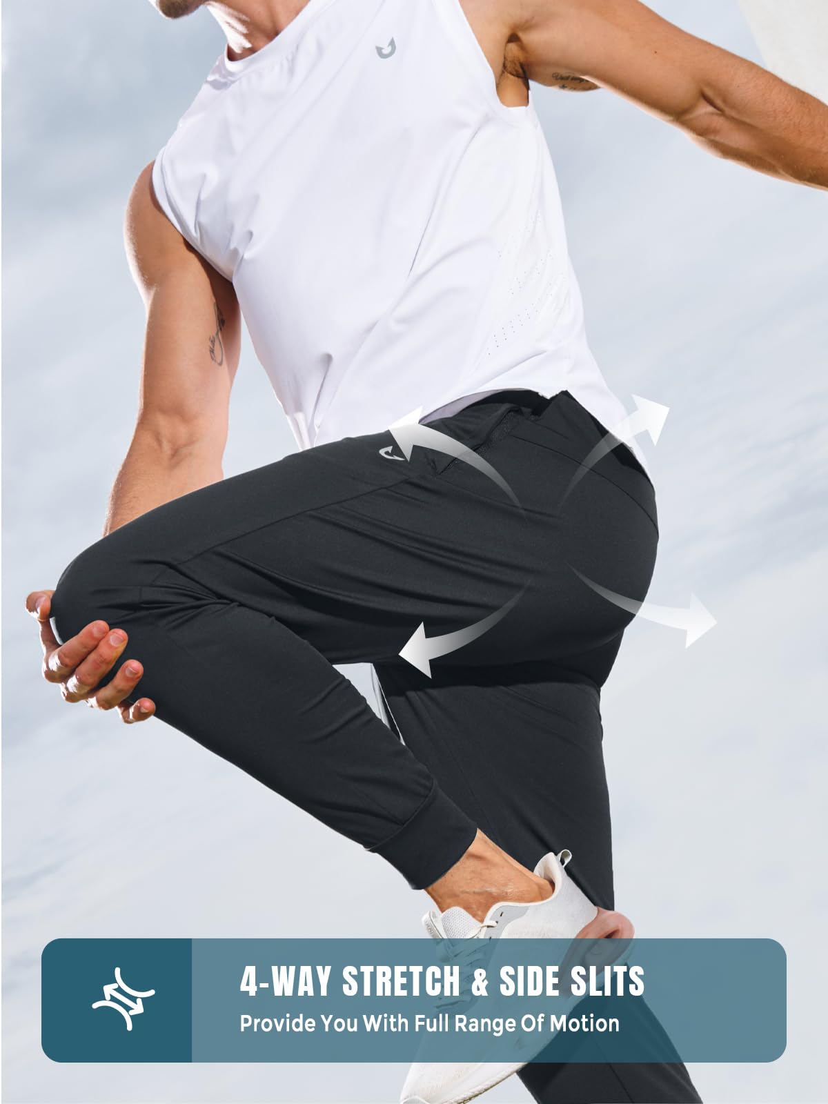 NORTHYARD Men's Joggers Pants with Zipper Pockets - Lightweight Sweatpants for Athletic Running, Workout & Gym - Comfortable Track Pants for Men | Perfect for Training, Lounge & Casual Wear
