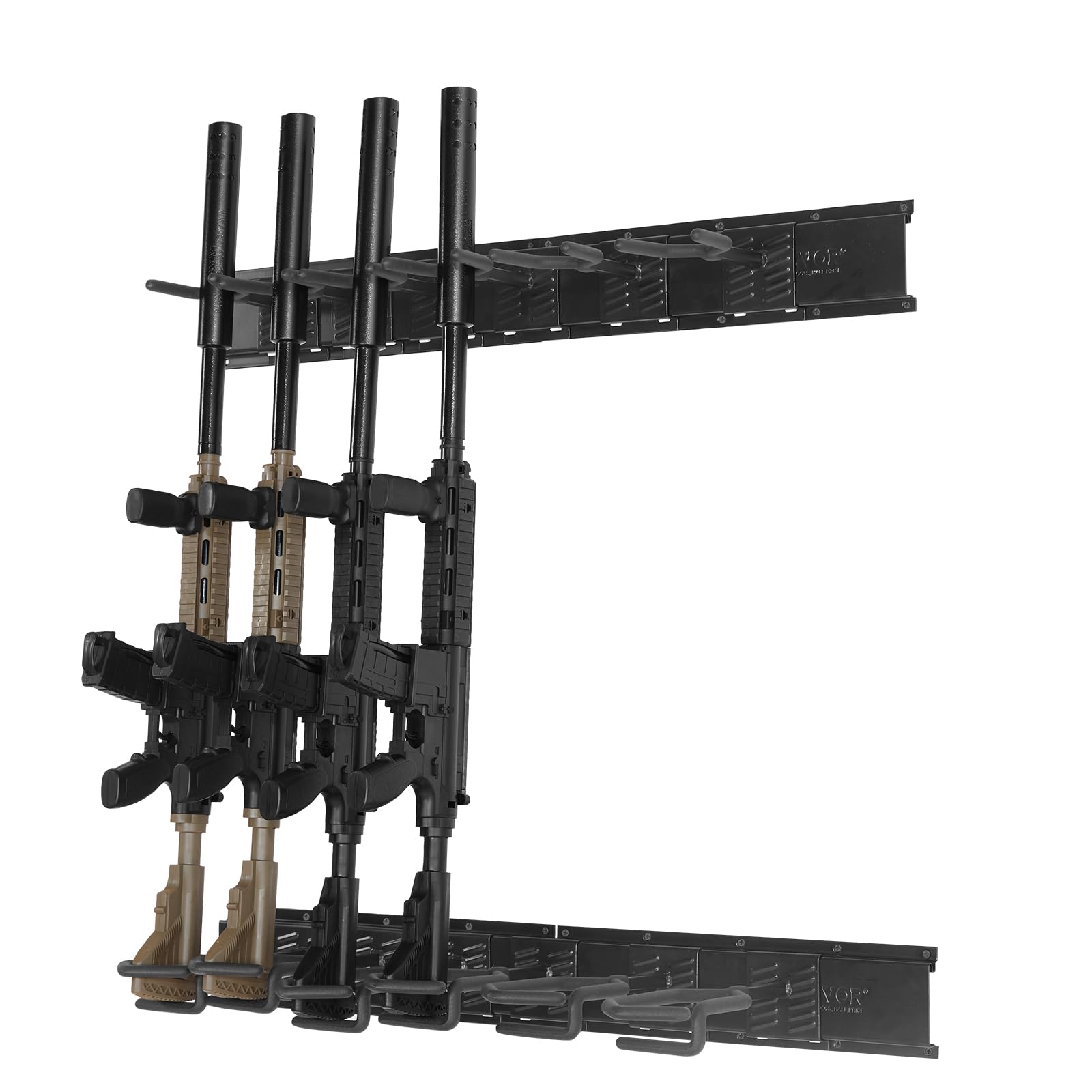 VEVOR 6-Slot Heavy Duty Metal Gun Rack Wall Mount - Vertical Rifle & Shotgun Display Stand with Soft Padding (180 lb Capacity) - Perfect for Home, Office, or Gun Store Storage and Organization