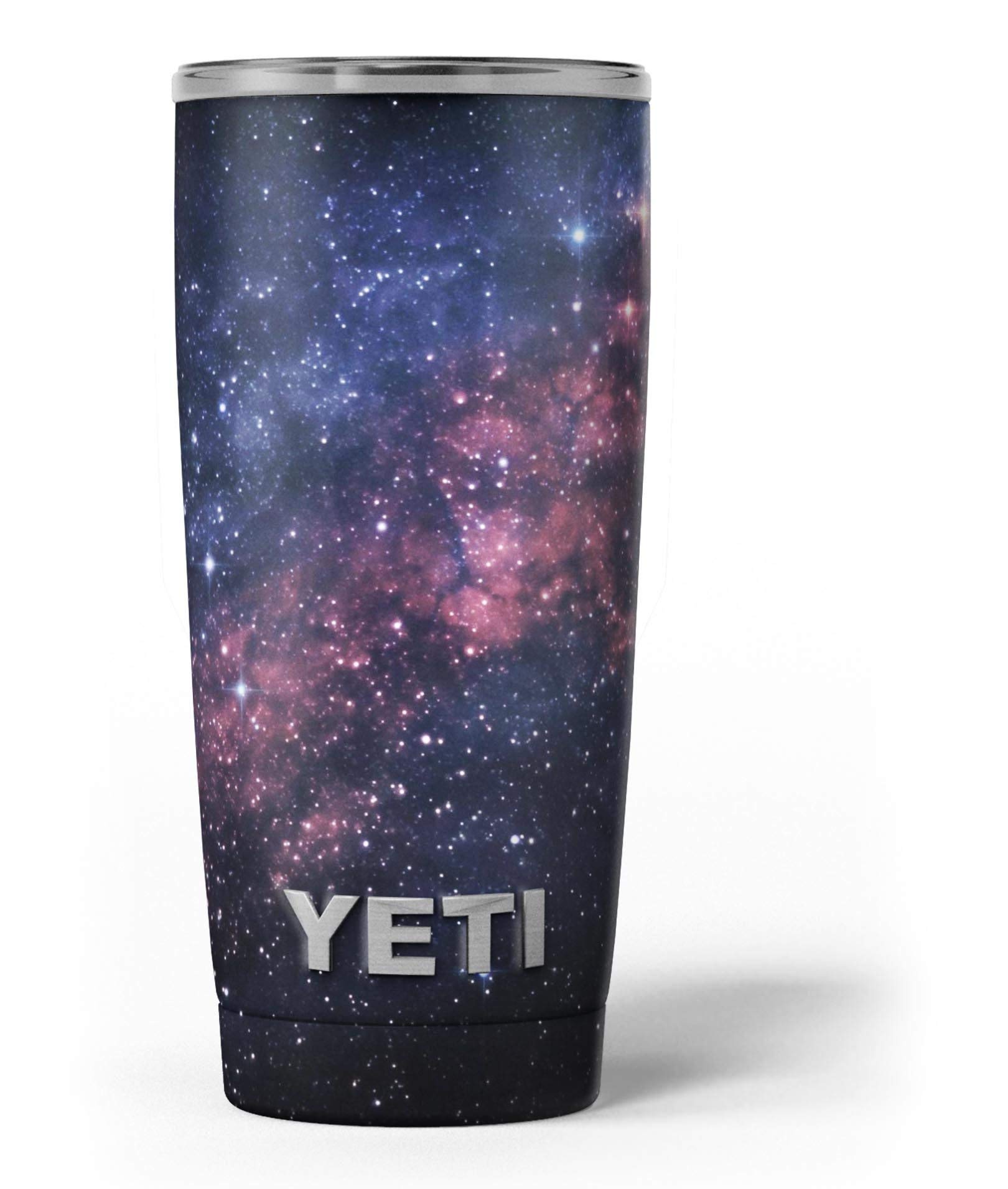 Subtle Pink Glowing Space Skin Decal Vinyl Wrap Kit for Yeti Rambler Cooler Tumbler Cups - Custom Protective Cover for Outdoor Adventures, Camping & Office Use