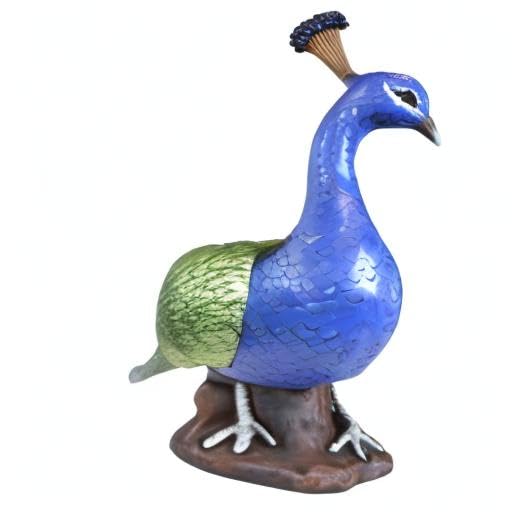 Design Toscano The Regal Peacock Garden Statue - Elegant Outdoor Decor for Patio, Lawn & Garden - Perfect for Backyard, Poolside & Landscape Decoration