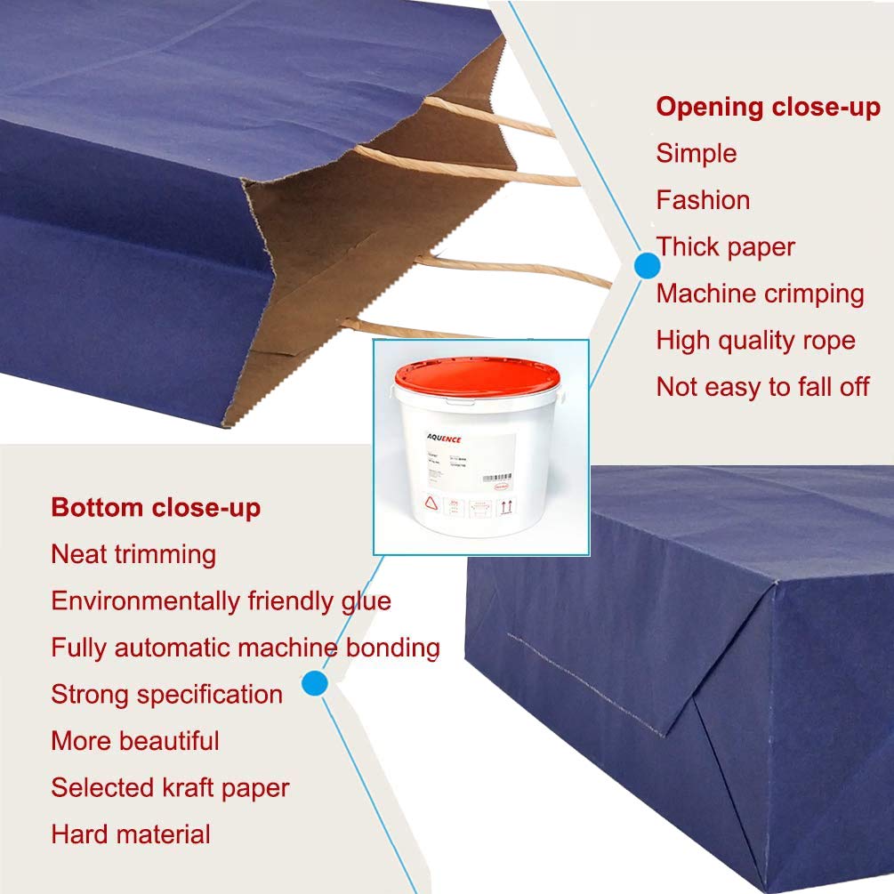 Premium AZOWA Large Kraft Paper Gift Bags with Handles - 12.5