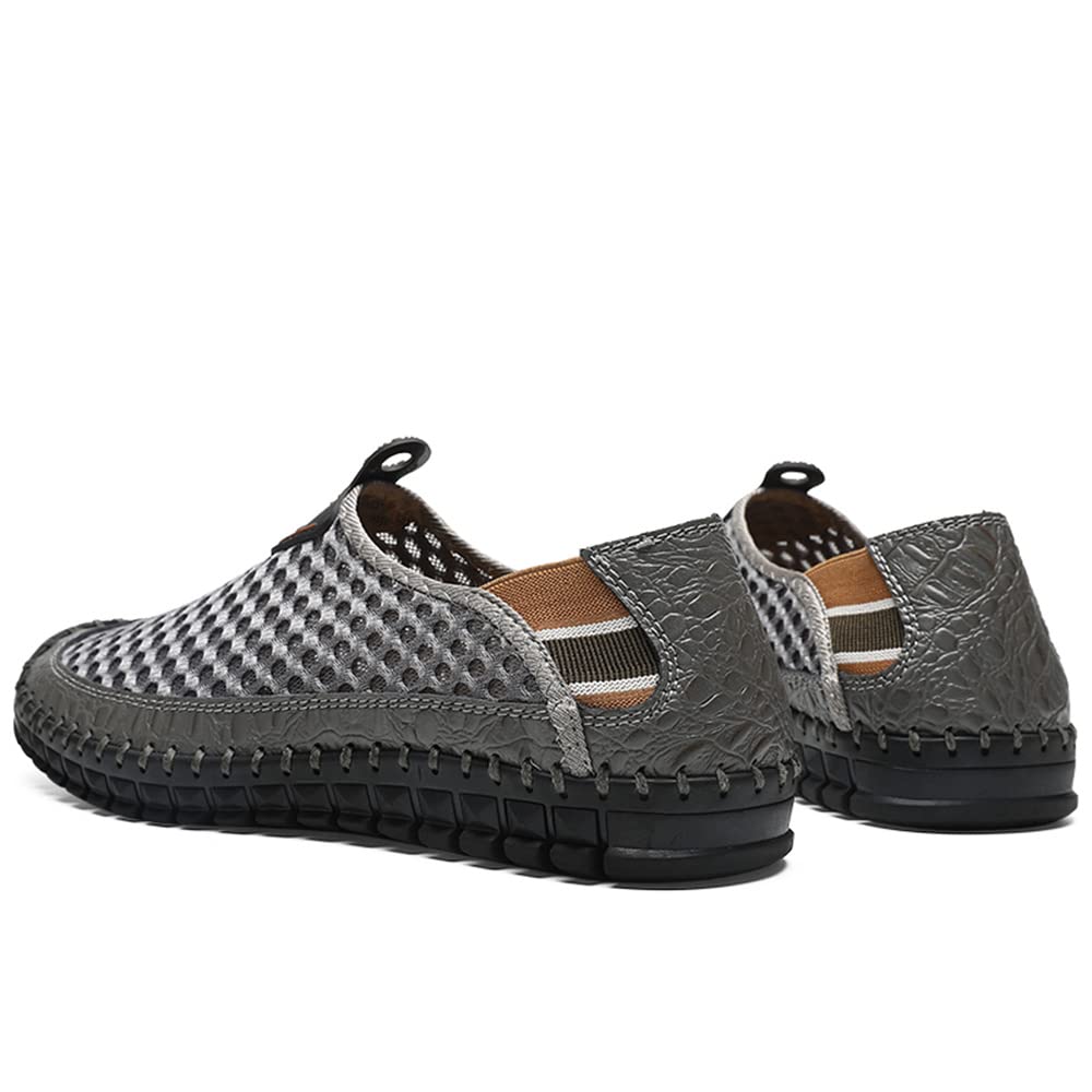 **Men's Water Shoes - Quick-Dry Mesh Slip-On Loafers for Walking, Beach, Pool & Outdoor Activities**