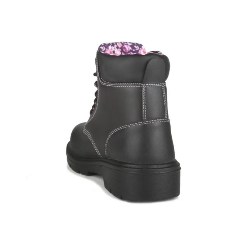 Acton ProLady Women's 5-Inch Steel Toe Work Safety Boots - OSHA Compliant, Slip Resistant, Electrical Hazard Protection - Black (Size 11) - Perfect for Construction, Warehouse & Industrial Work Environments