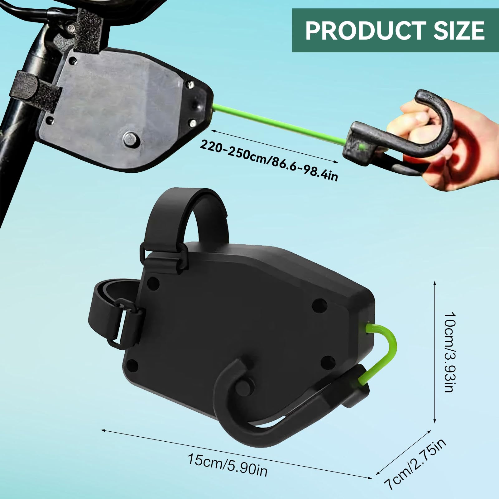 **Kids Bike Tow Rope - Secure Retractable Bicycle Towing System for Parent & Child - Perfect for Family Rides, Parks, and Outdoor Adventures**