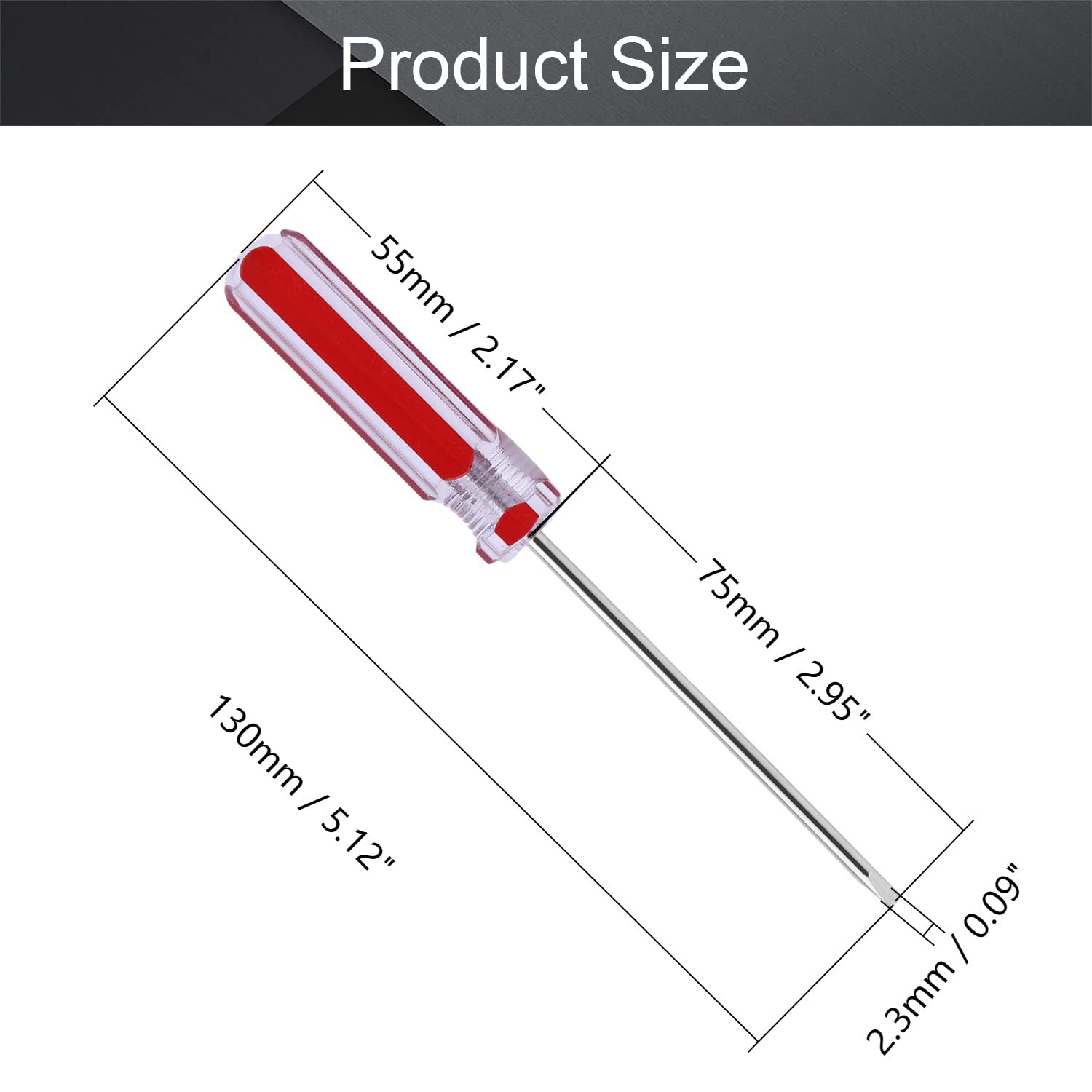 Utoolmart 2.3mm Magnetic Triangle Screwdriver Set - 2 Pcs with 75mm 45# Steel Shaft & 55mm Ergonomic Plastic Handle | Perfect for iPhone, Nintendo Switch, Electronics Repair & DIY Home Improvement Projects