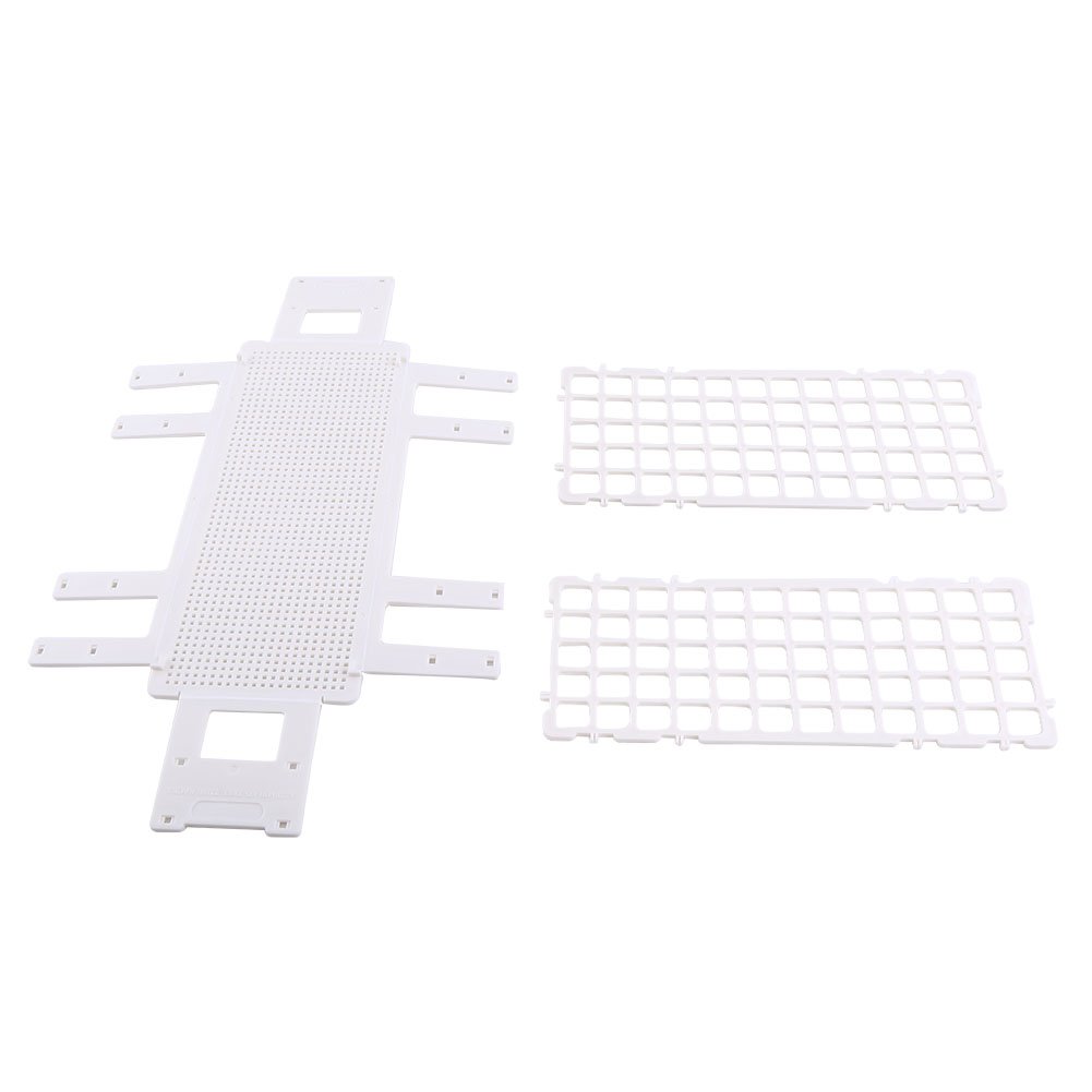KUIDAMOS 60 Holes Plastic Test Tube Rack Stand with Detachable Design - Scientific White Tube Holder for 25mm Test Tubes, Lab Equipment for Chemistry, Biology Experiments & Classroom Science Projects