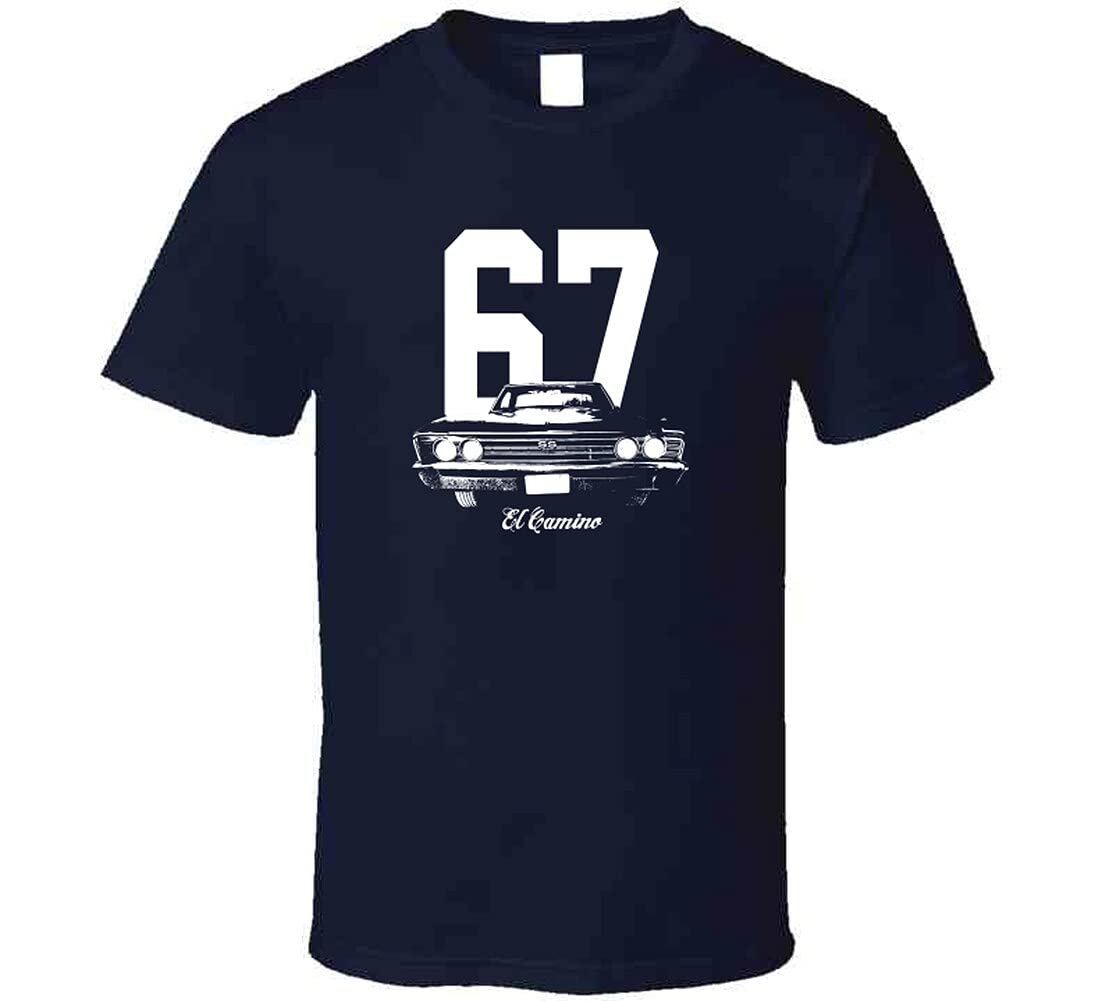 1967 El Camino Grill View Black T-Shirt - Vintage Car Enthusiast Apparel - Perfect for Car Shows, Cruises & Casual Wear