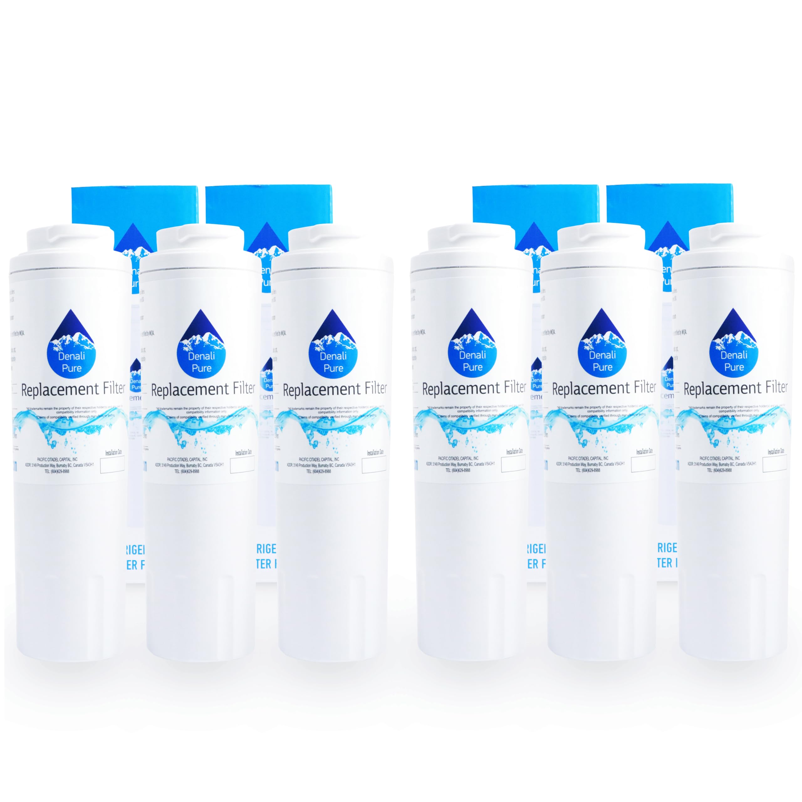 6-Pack Whirlpool GI5SVAXVL01 Refrigerator Water Filter Replacement - Compatible with Whirlpool 4396395 Fridge Water Filter Cartridge | Clean & Fresh Drinking Water for Home, Office & RV Use