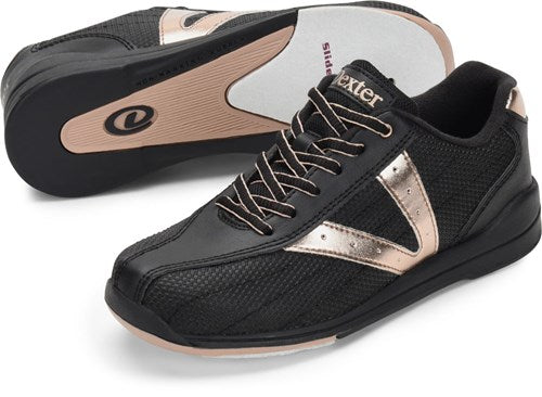Dexter Vicky Black Rose Gold Women's Bowling Shoes - Lightweight & Comfortable for League Play & Tournaments