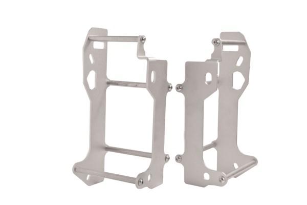 CrossPro Silver Radiator Guards for Kawasaki KLX450R (2008-2017) & KX450F (2006-2008) - Durable Motorcycle Protection for Off-Road & Trail Riding