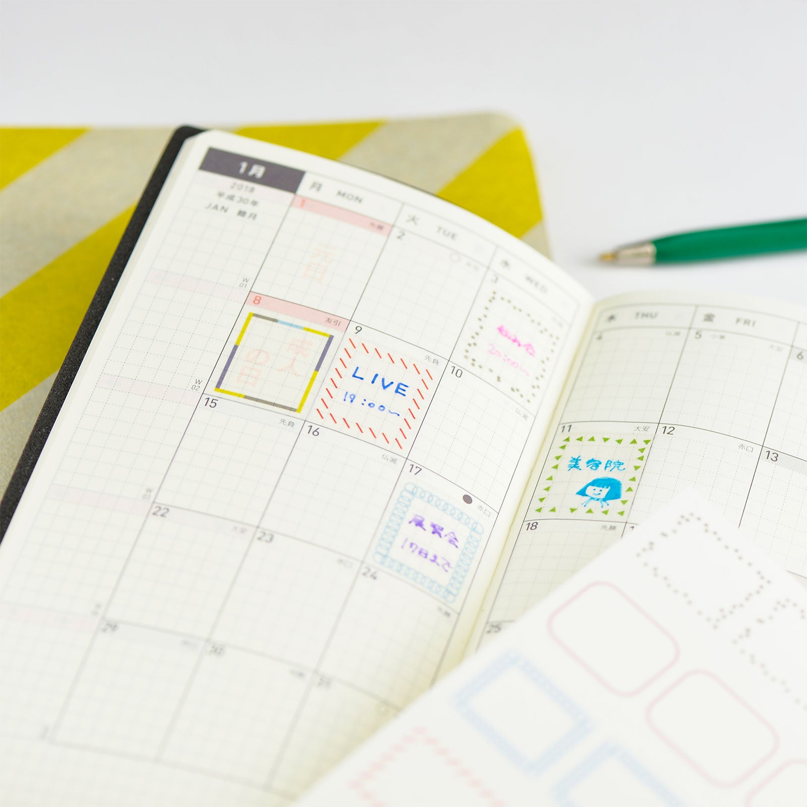 Hobonichi Frame Stickers - Decorative Planner Stickers for Hobonichi Techo, Bullet Journal & Planner Accessories - Perfect for Journaling, Scrapbooking & Creative Planning