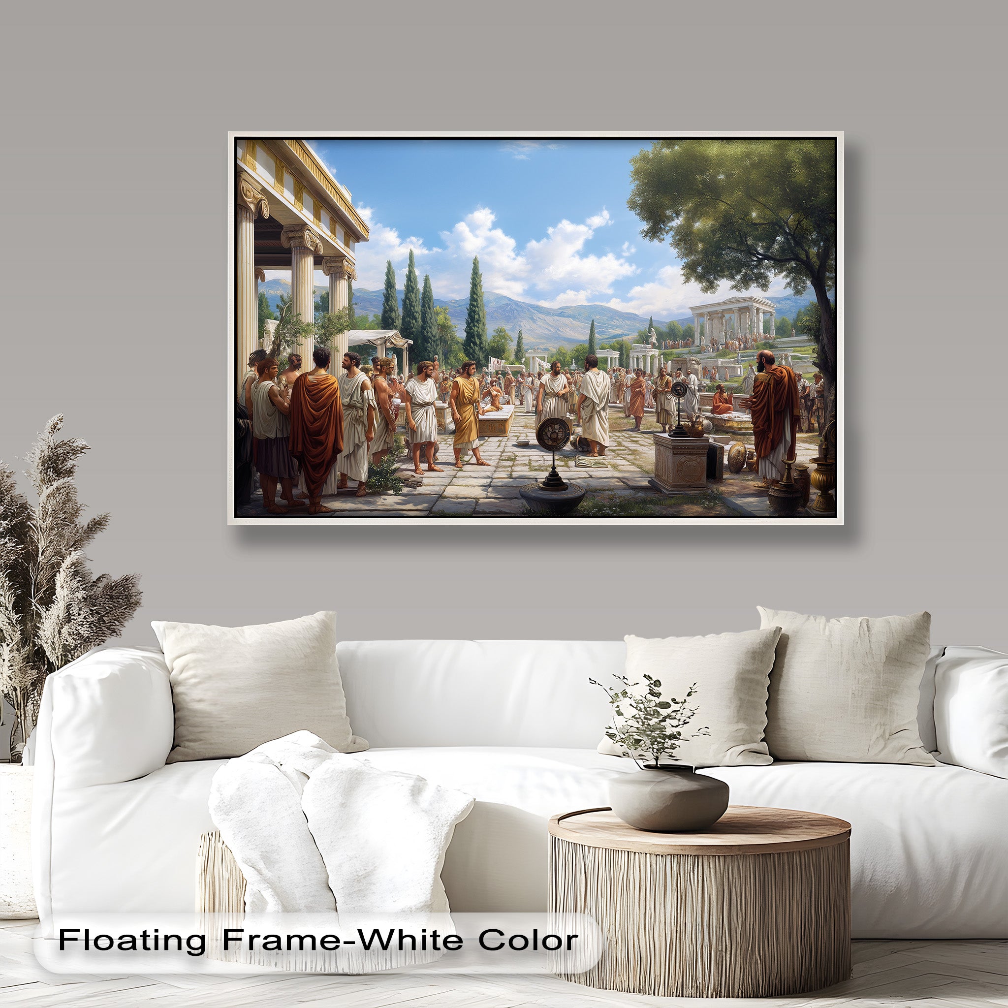 Agora of the Ancients - Greek Mythology Oil Painting Wall Art for Home Decor, Office & Gift