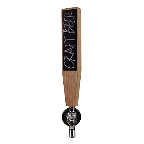 Chalkboard Oak Beer Tap Handle with Chalk Marker - Customizable Draft Beer Handle for Home Bars, Pubs & Breweries - Perfect for Craft Beer Enthusiasts & DIY Home Brewing