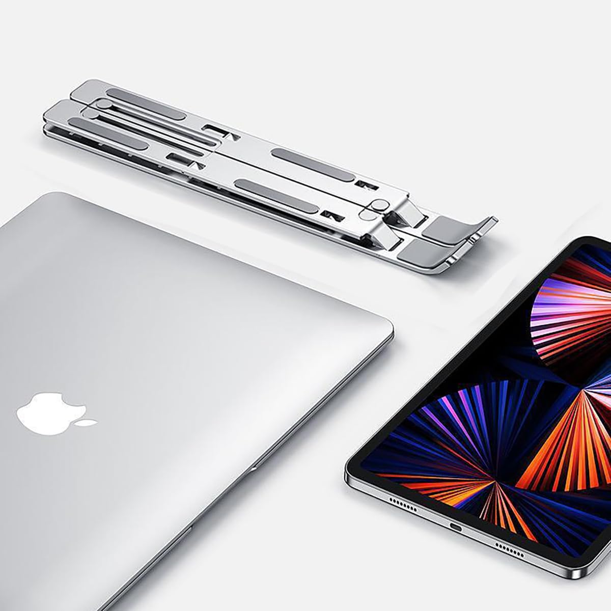 Ventilated Laptop Stand for 17 Inch MacBook Pro & iPad - Adjustable PC Laptop Desk Holder with Cooling Design, Perfect for Home Office, Gaming, and Study