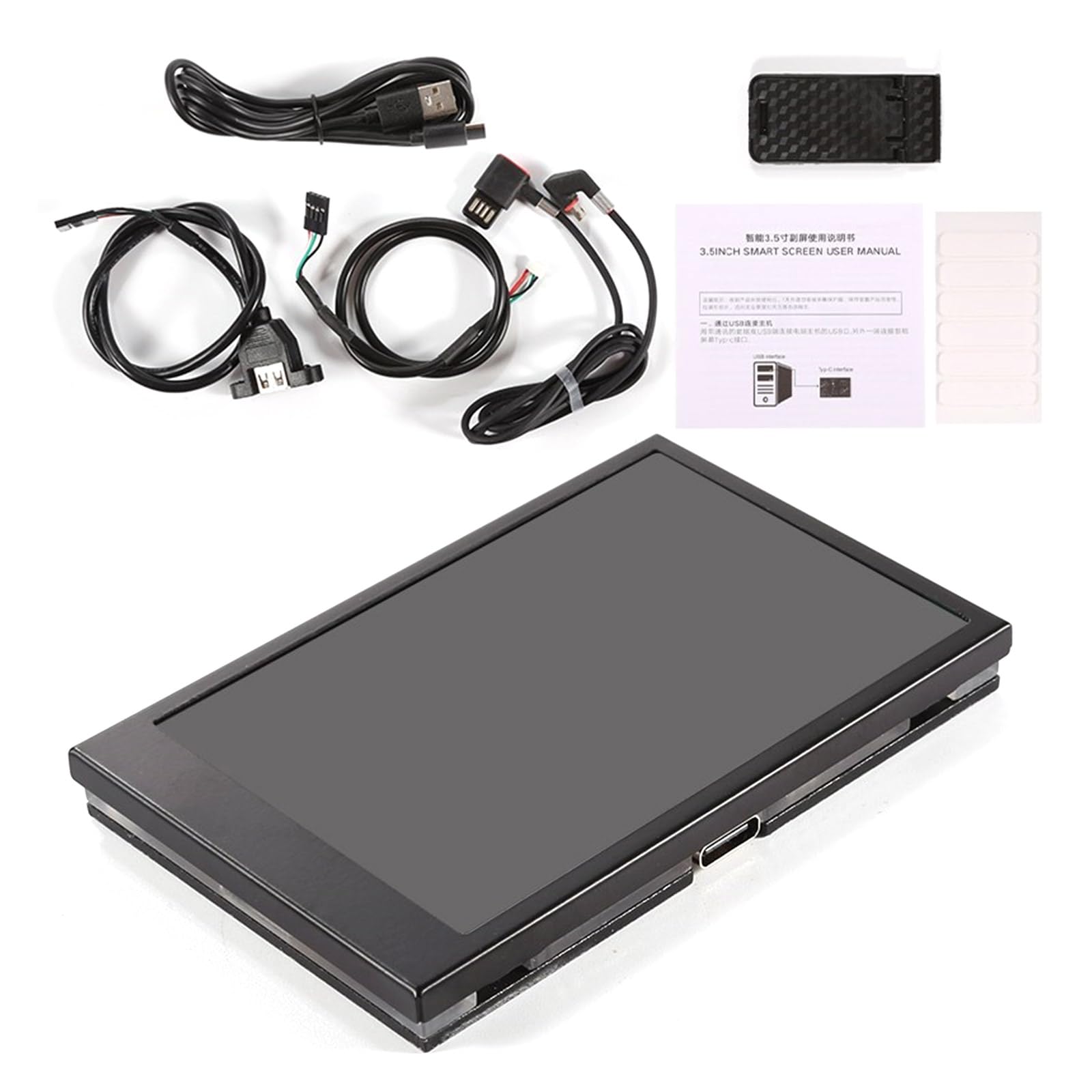 3.5 Inch USB C Mini Display Screen - Portable Monitor for Laptop & PC with Temperature Display - Perfect for Work, Gaming & Travel