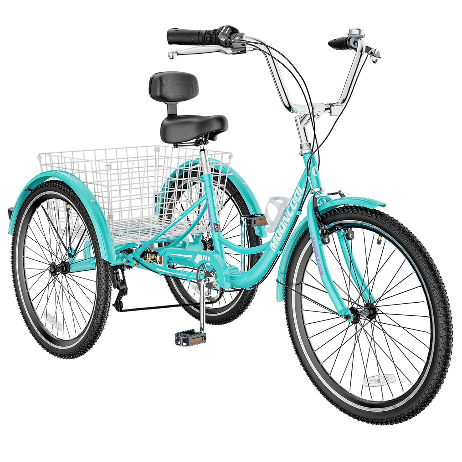**DoCred Adult Tricycles - 7-Speed 3-Wheel Bikes for Adults (20/24/26 Inch) with Shopping Basket - Comfortable & Stable Cruise Trike for Seniors, Women & Men - Perfect for Grocery Shopping, Exercise & Outdoor Leisure**