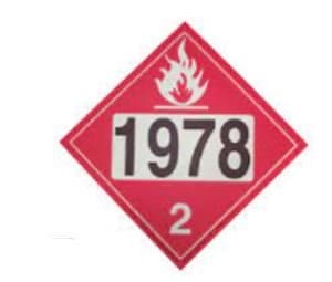 1978 Flammable Gas 2.1 Hazard Warning Decal Placard - OSHA Compliant Safety Label for Industrial Storage & Transportation