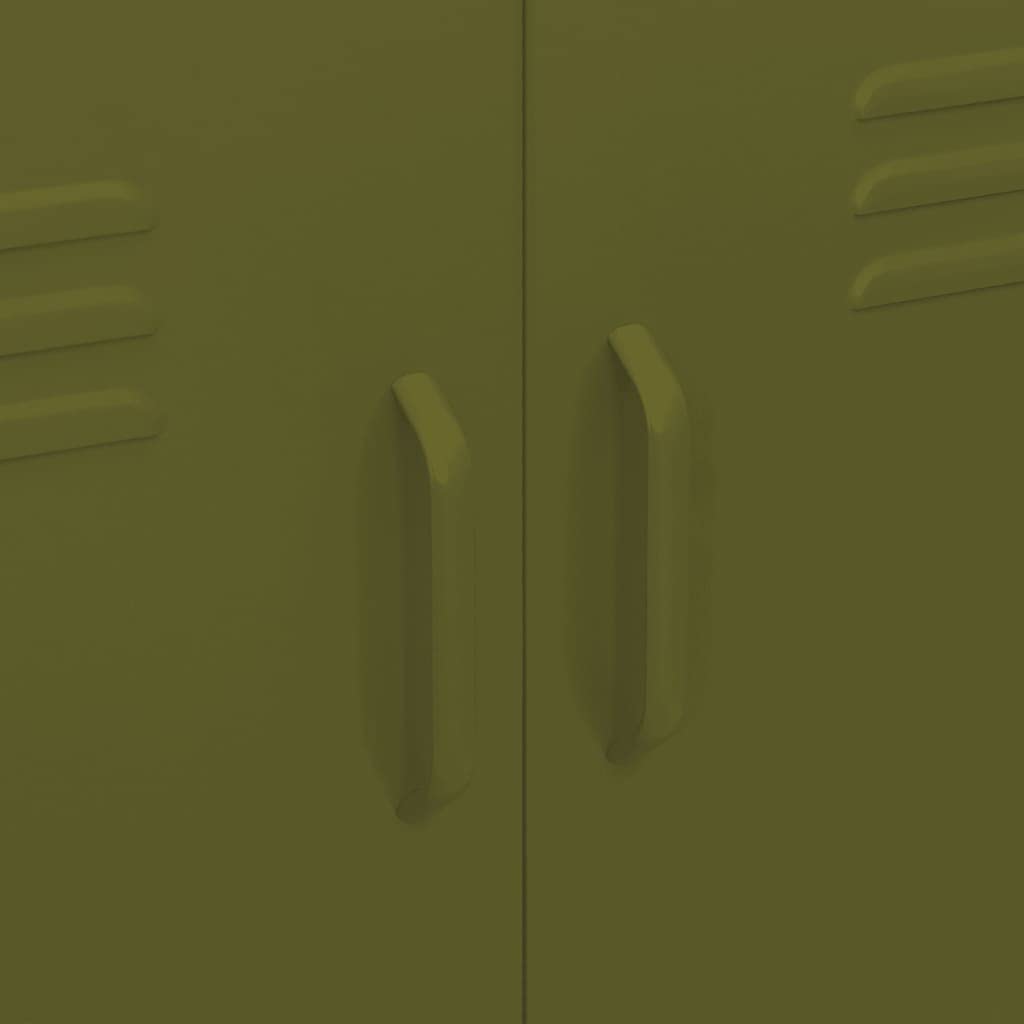 Steel Storage Cabinet with 4 Doors & 2 Adjustable Shelves - 31.5